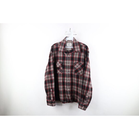 70'S Qiana Long Sleeve Open Collar Box Shirt Men's Medium Vintage /eaa445440